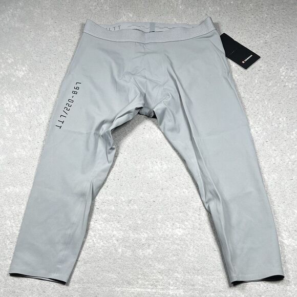 Lululemon Tights Mens 2XL Gray License To Train Tight 21” Stretch Gym Workout - Picture 1 of 12